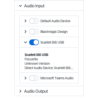 Audio Connections